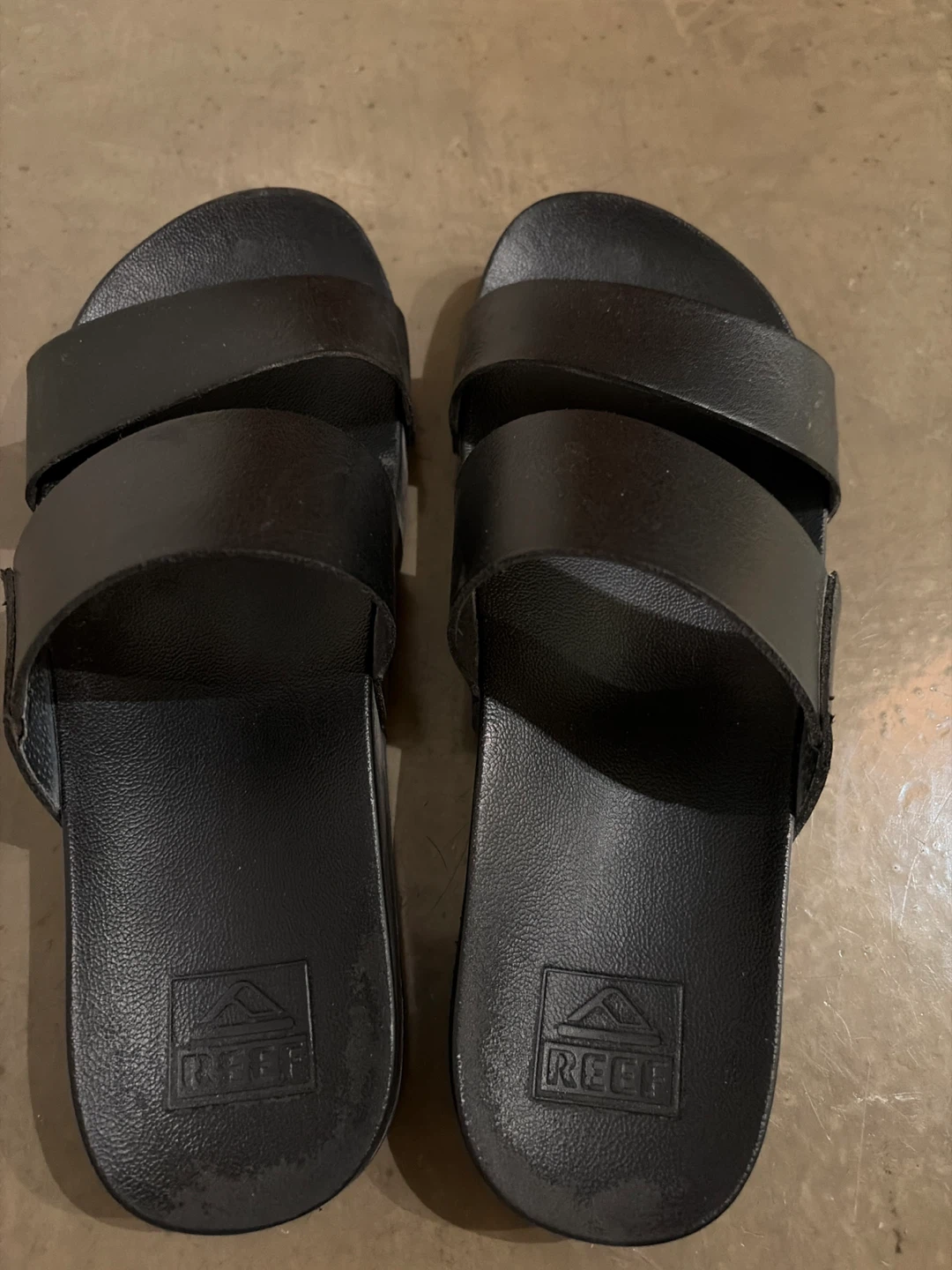 Reef Black Slides Sandals 7