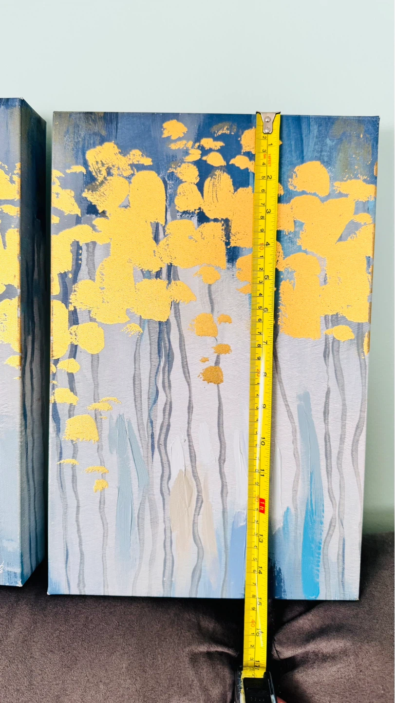 3 Abstract Floral Canvas Prints - photo 2