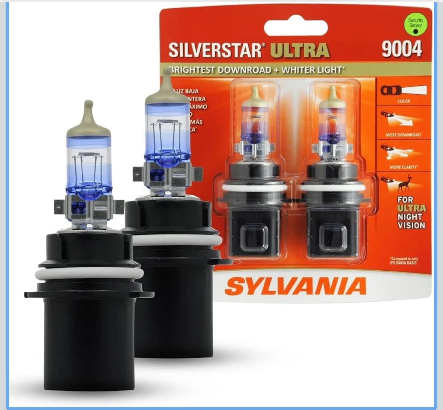 Sylvania Silverstar Ultra H11 9004 Headlight Bulbs