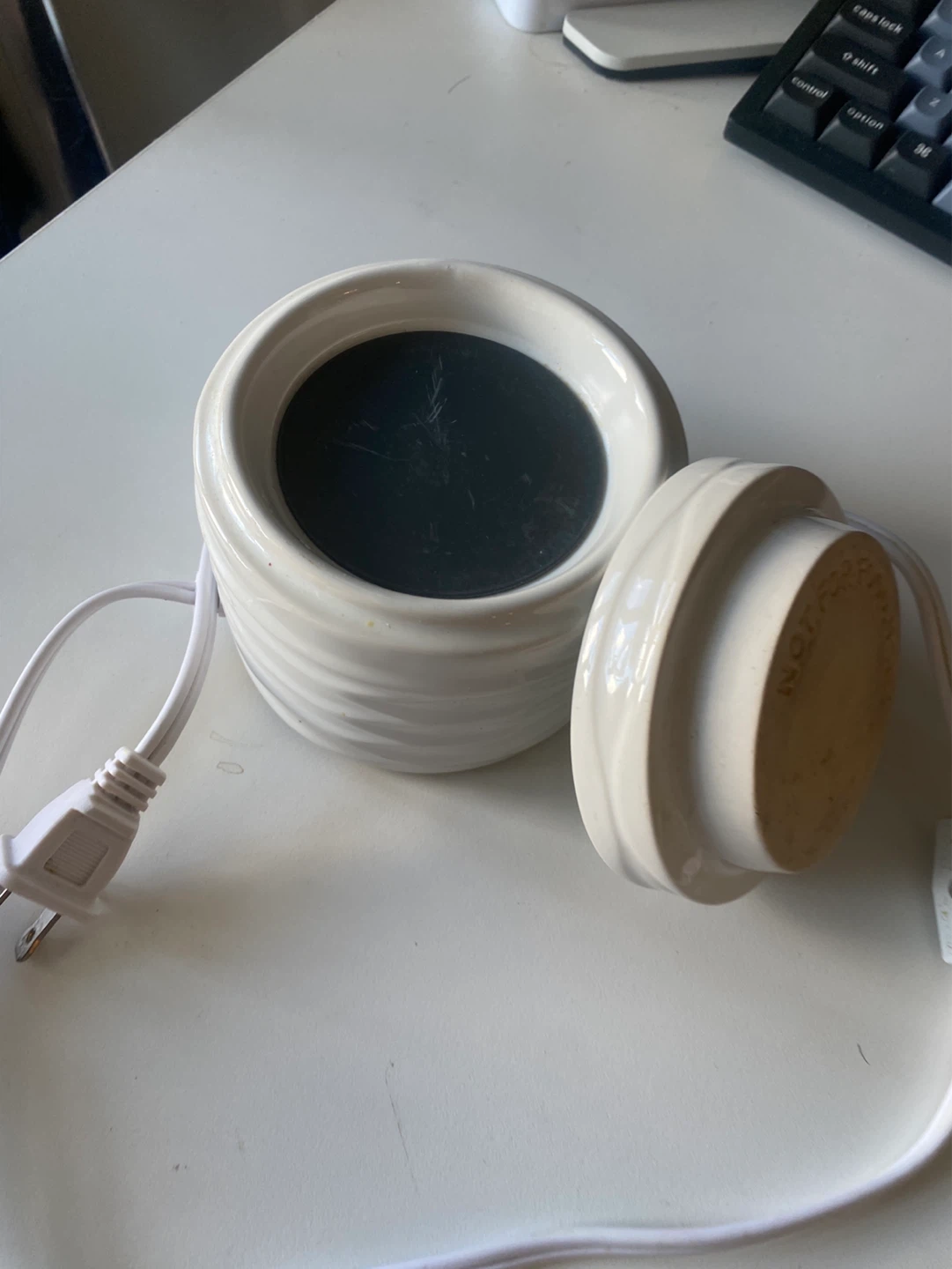 White Ceramic Wax Warmer with Cord - photo 2