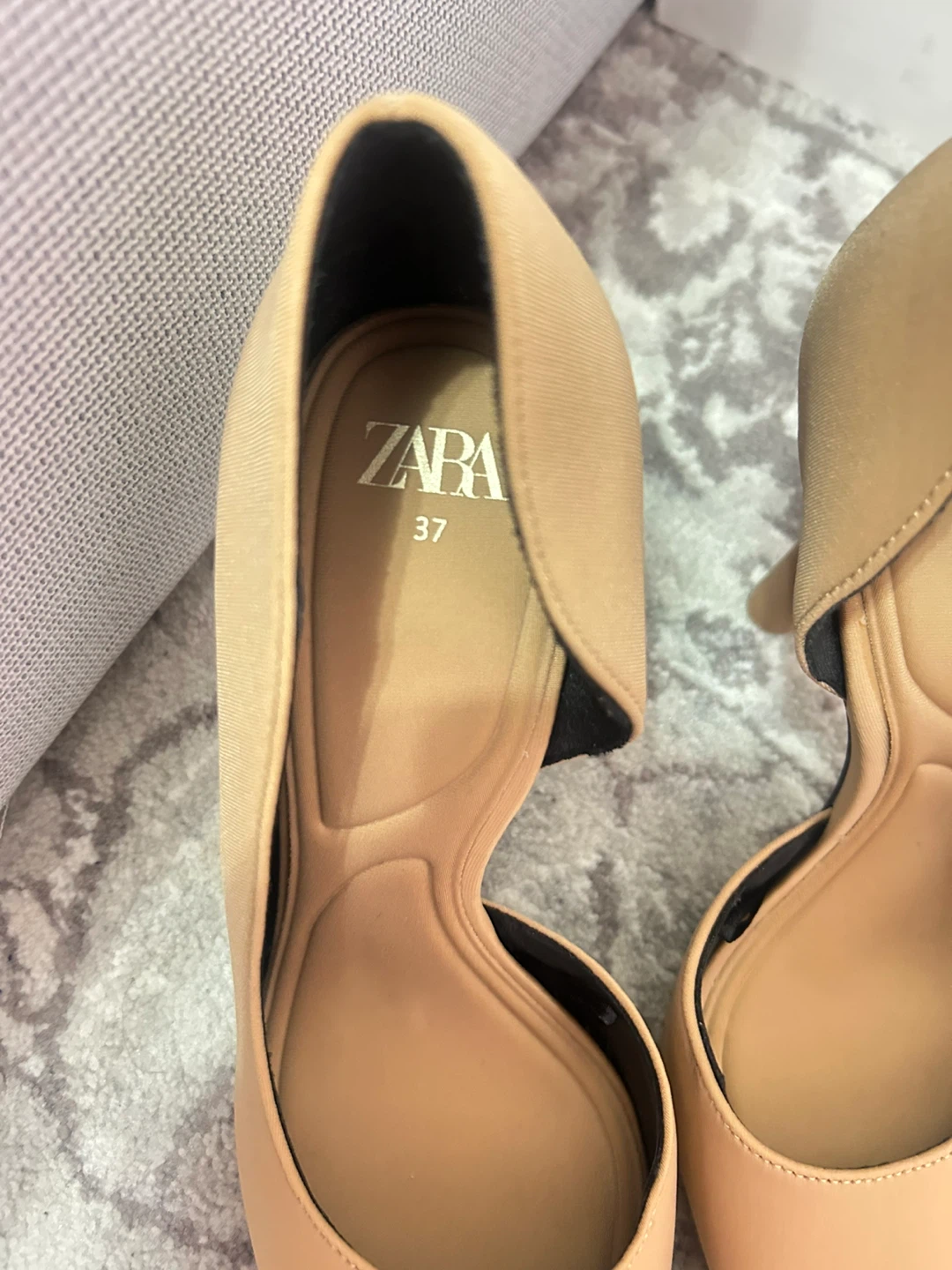 ZARA Nude Pointed Toe Heels Size 37 - Never Worn - photo 4