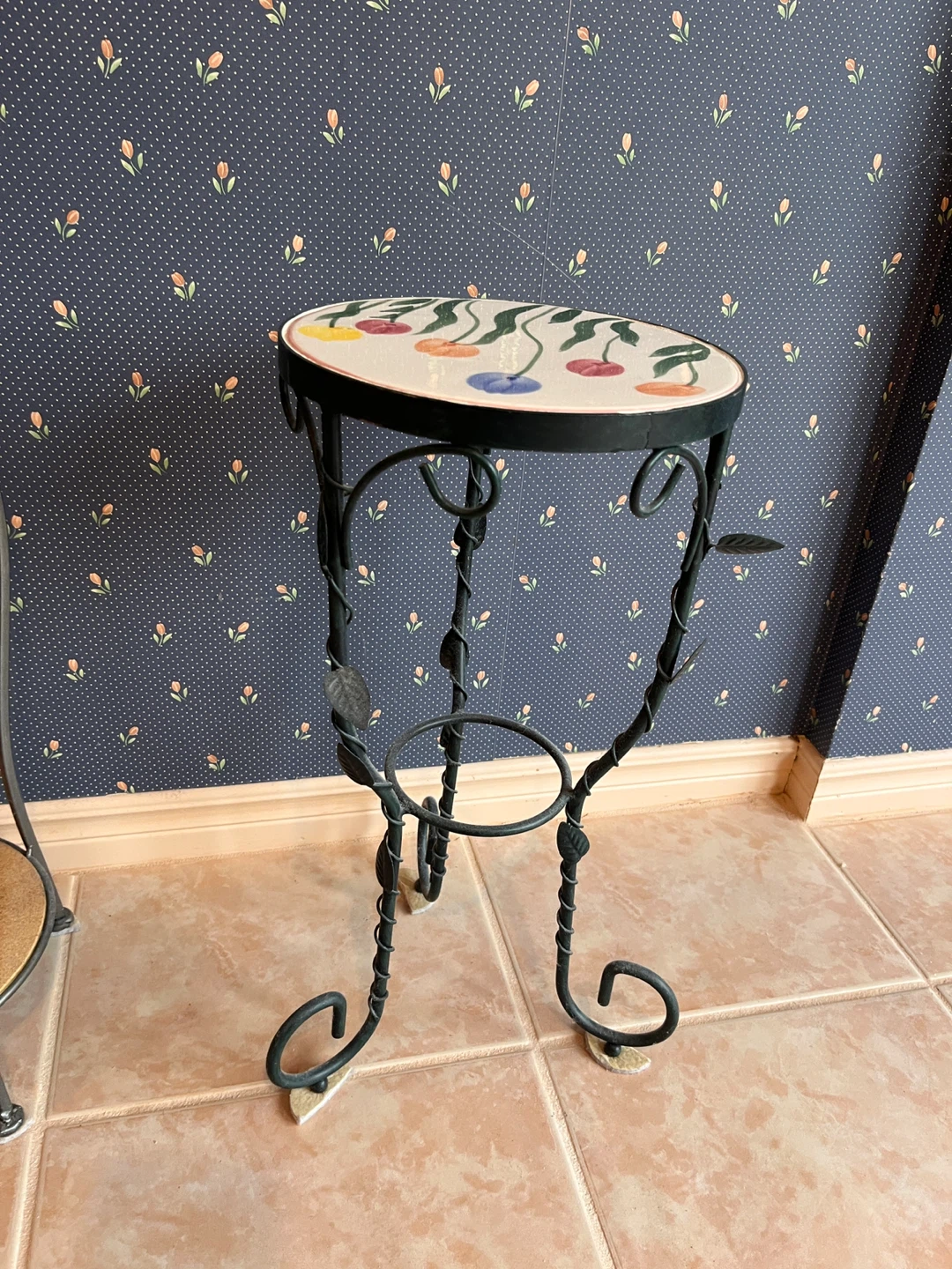 Decorative Plant Stand with Ceramic Top