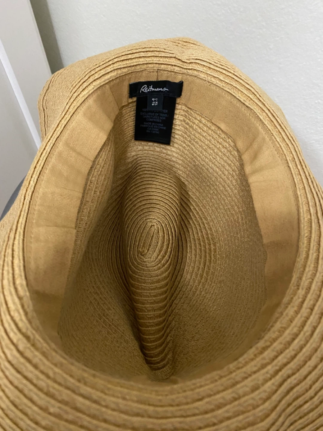 Reitmans Straw Hat with Black Ribbon - photo 3