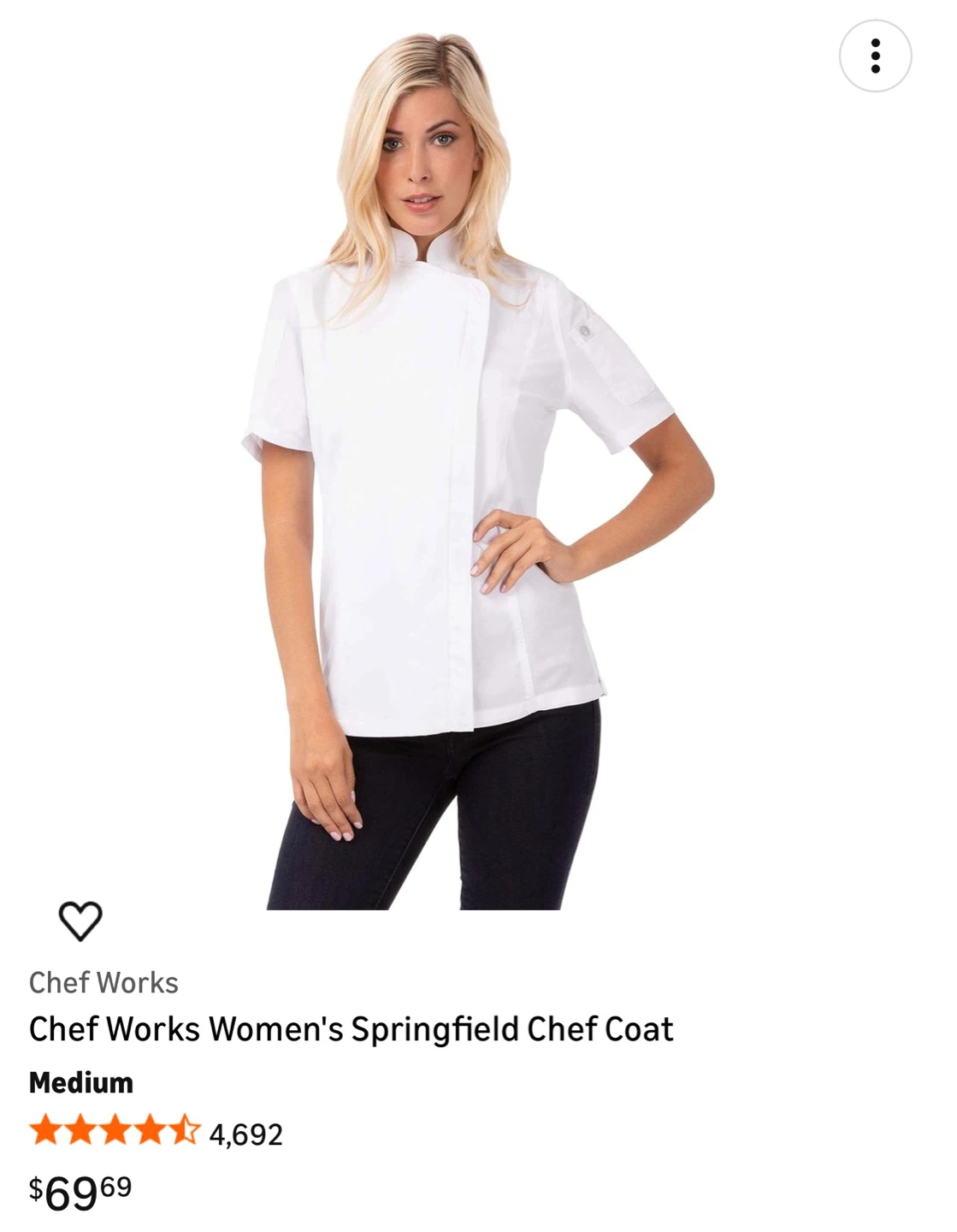 Chef Works Women's Springfield Chef Coat - Medium