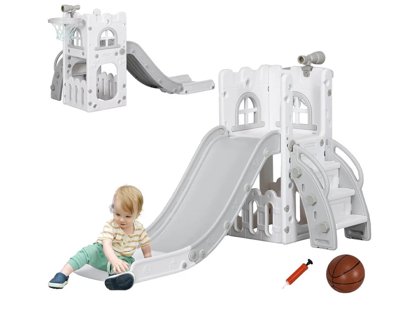 Qaba Toddler Slide 5-in-1 indoor or Outdoor - photo 2