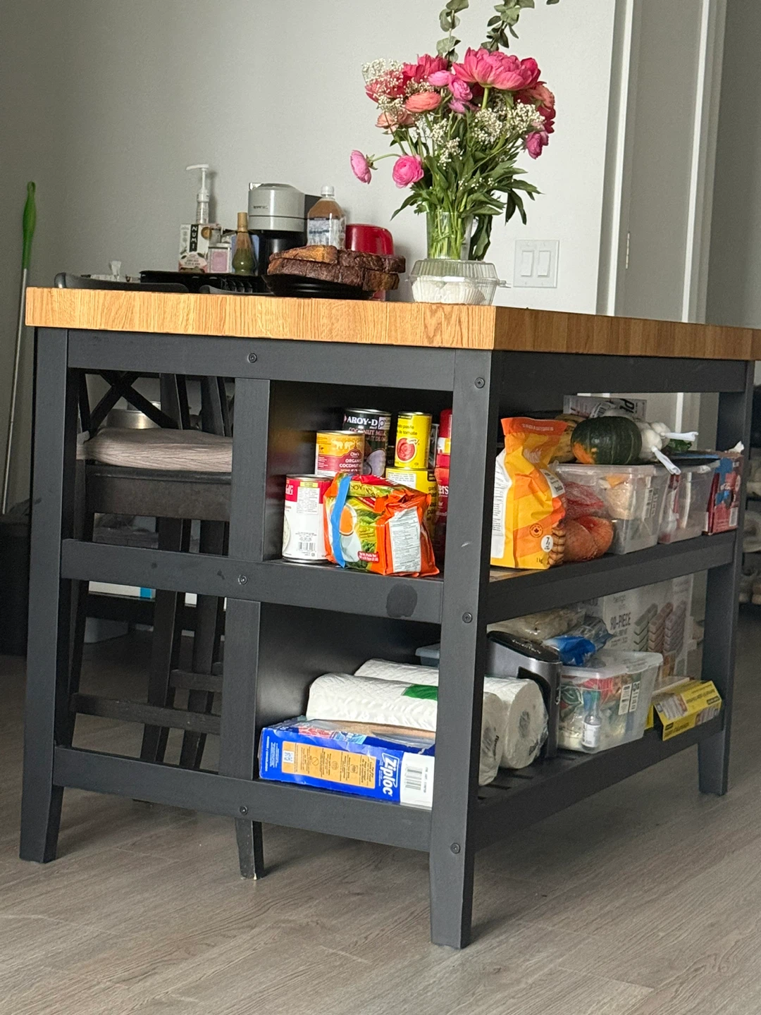 IKEA Kitchen Island with Butcher Block Top - photo 2