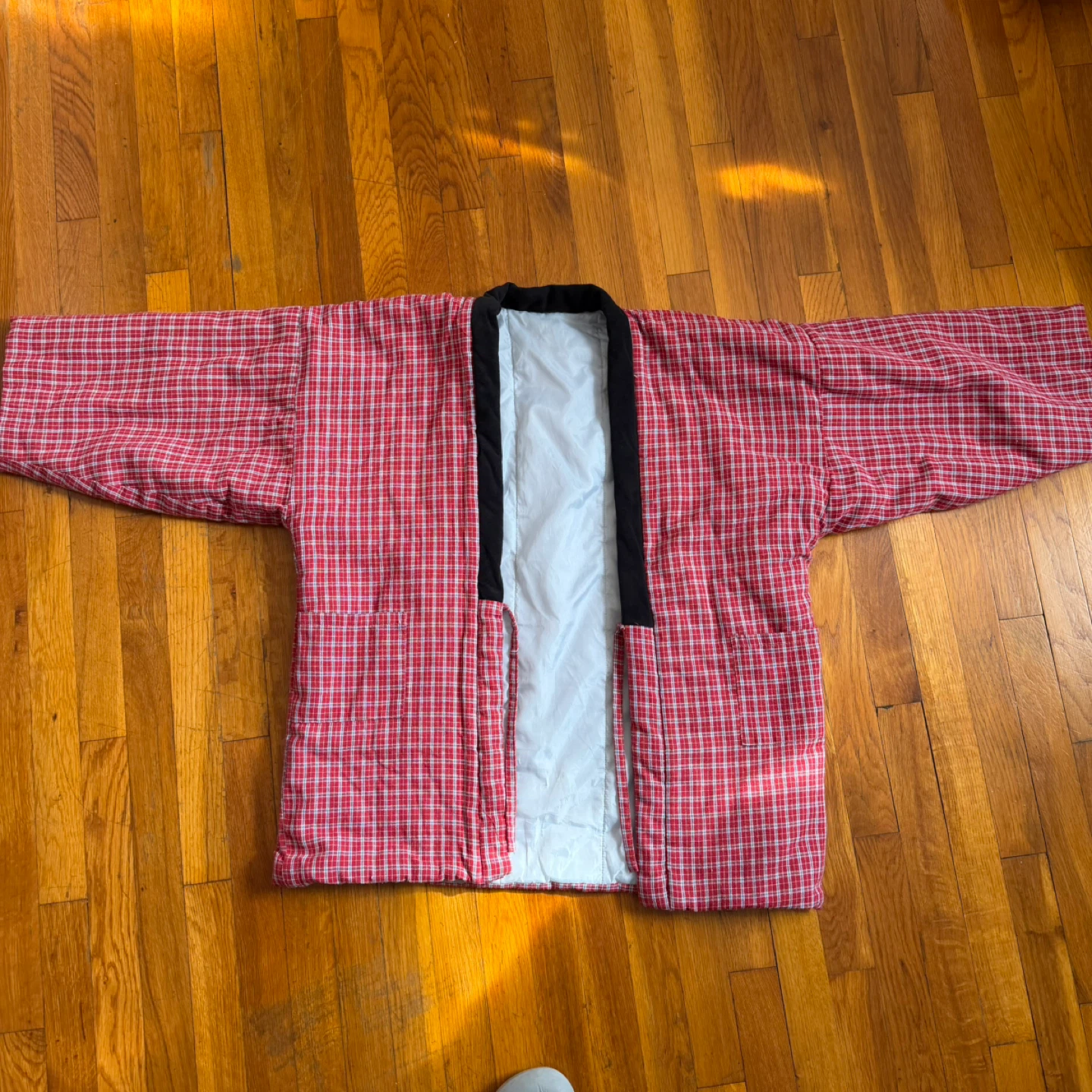 Red Plaid Kimono Jacket