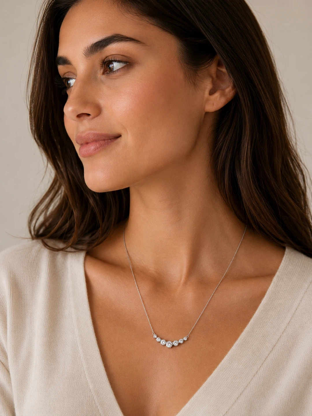 Diamond Graduated Tennis Necklace