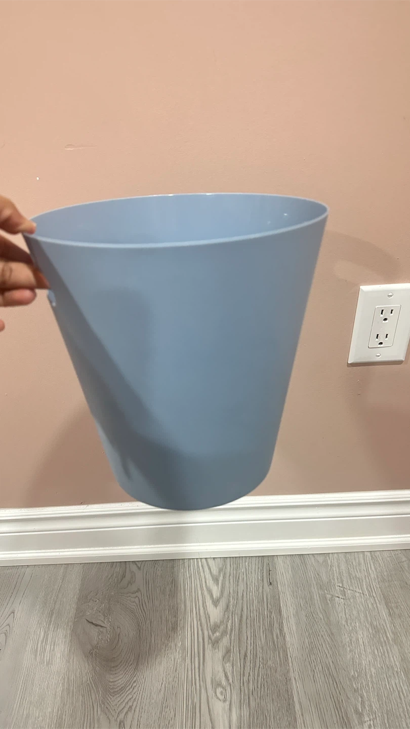 Light Blue Plastic Waste Bin