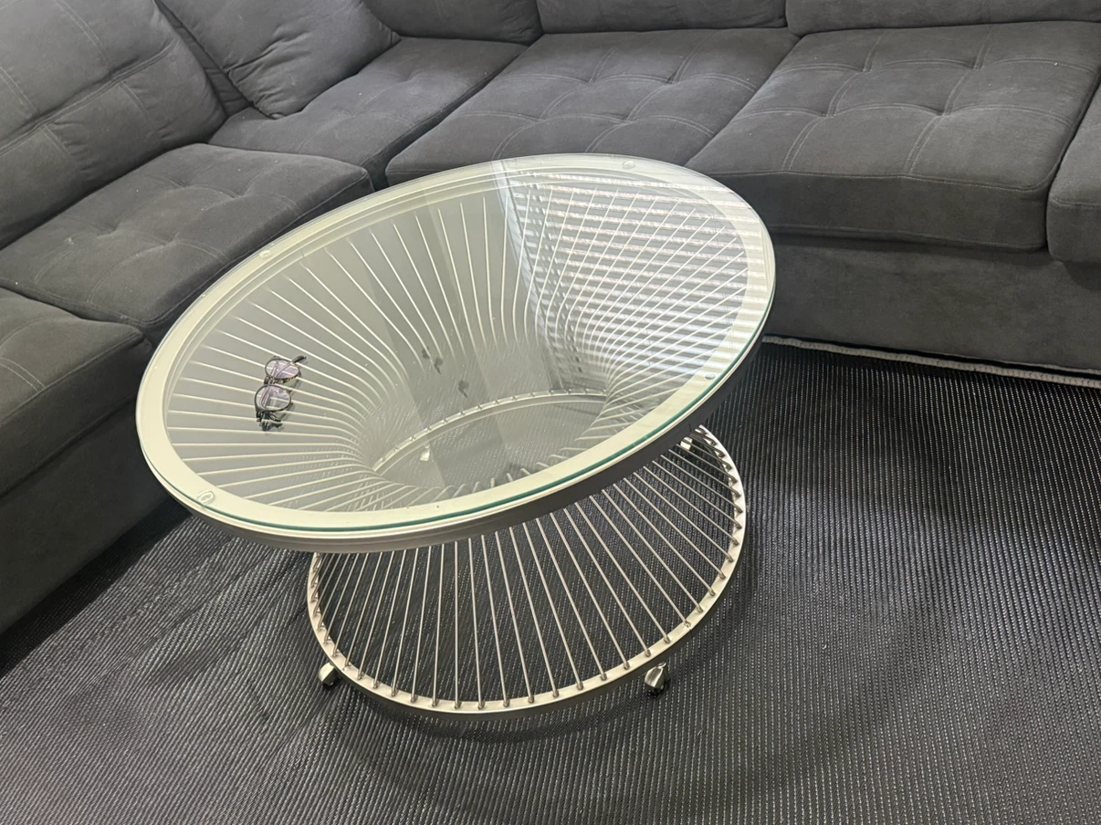 Sofa,ottoman plus Table with Metal Base - photo 2
