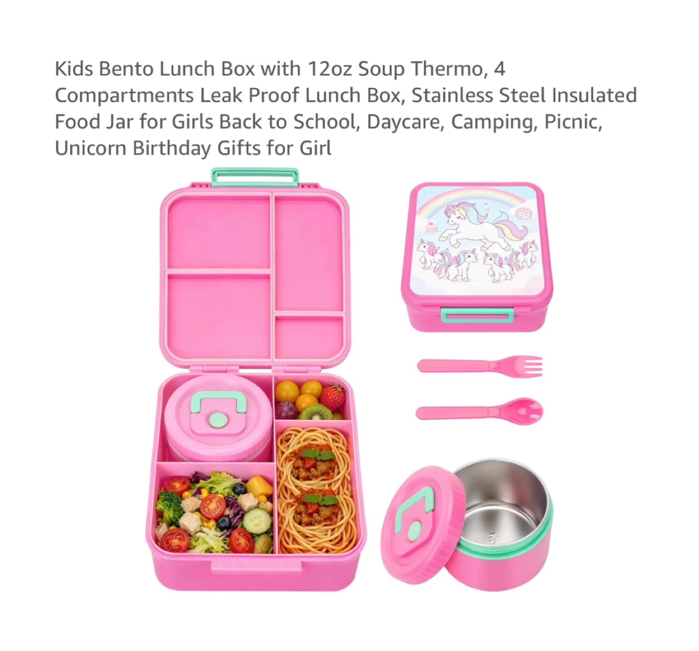 Brand new Kids Bento Lunch Box with 12oz Soup Thermo
