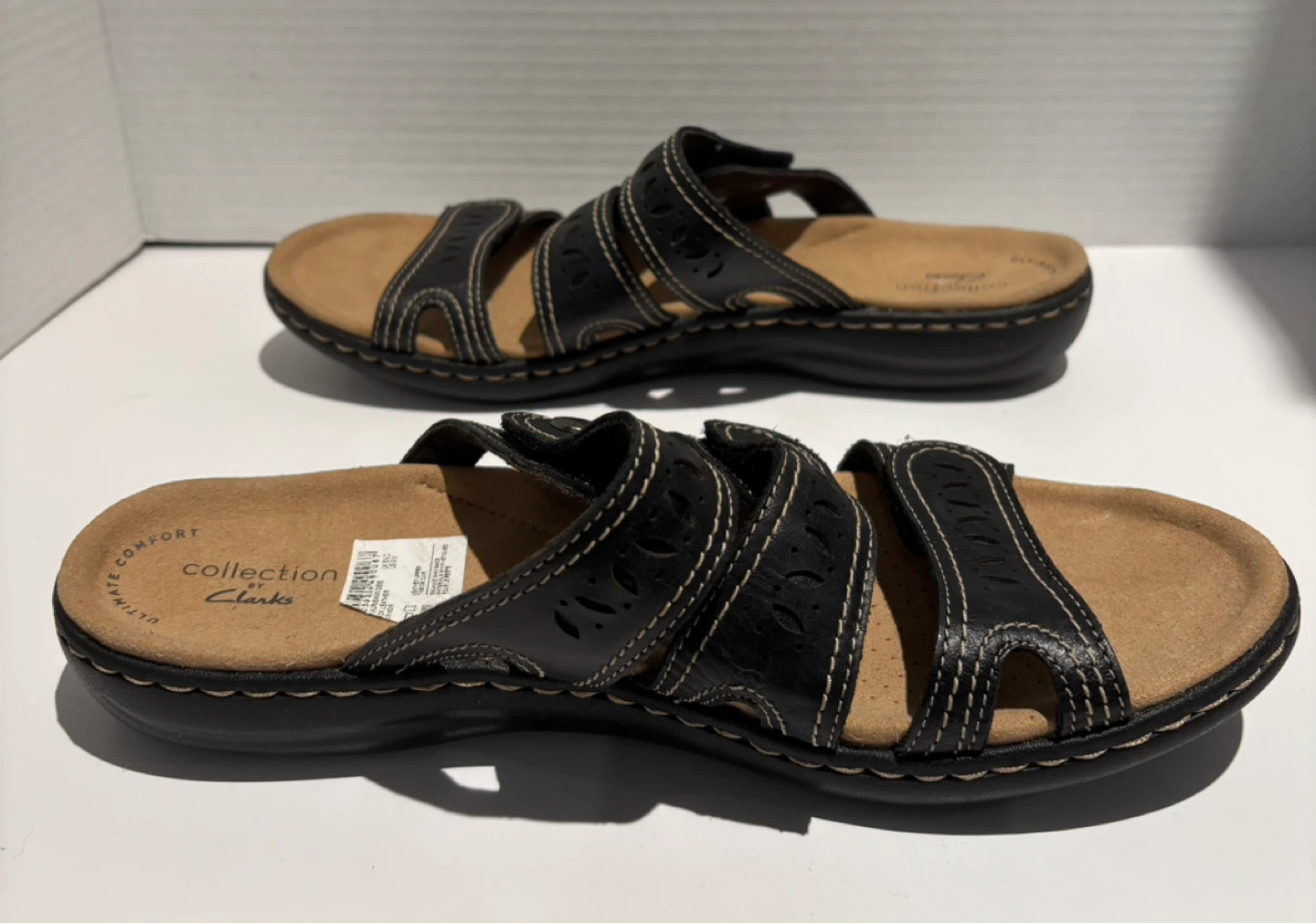 Clarks Women's Black Leather Sandals - photo 3