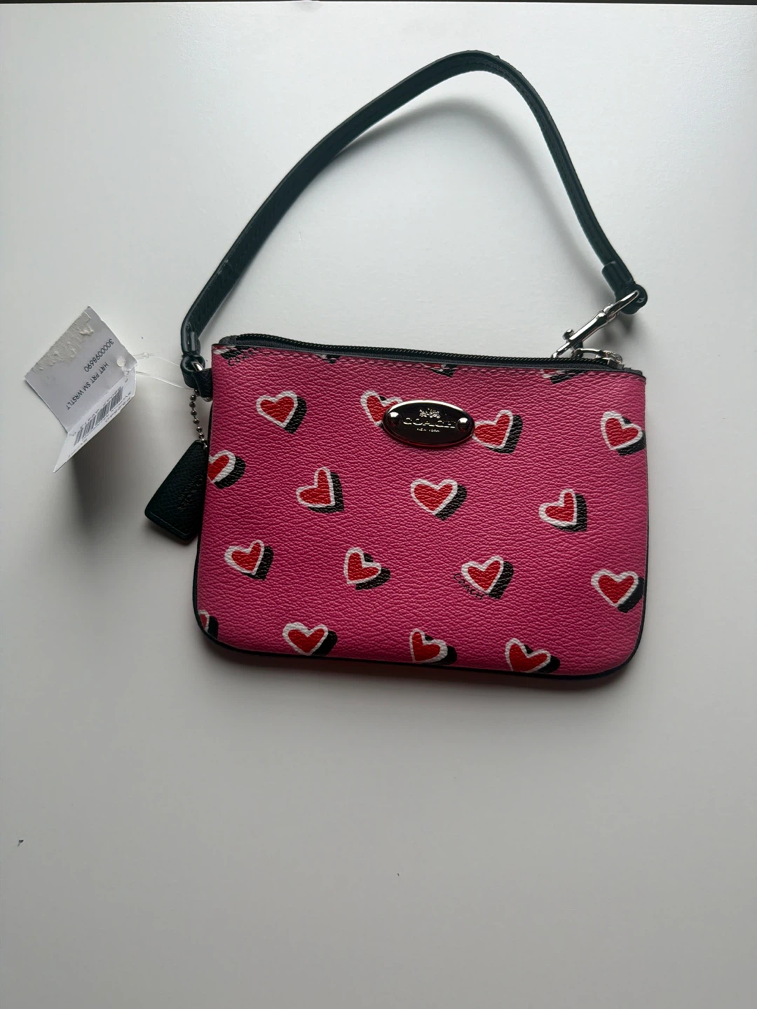 Coach Pink Heart Wristlet