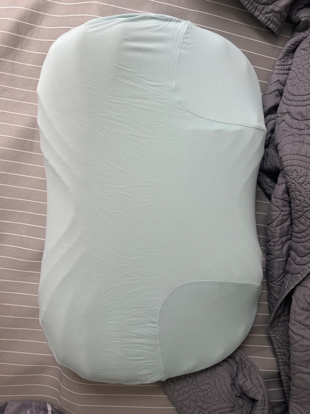 Light Blue U-Shaped Pillow