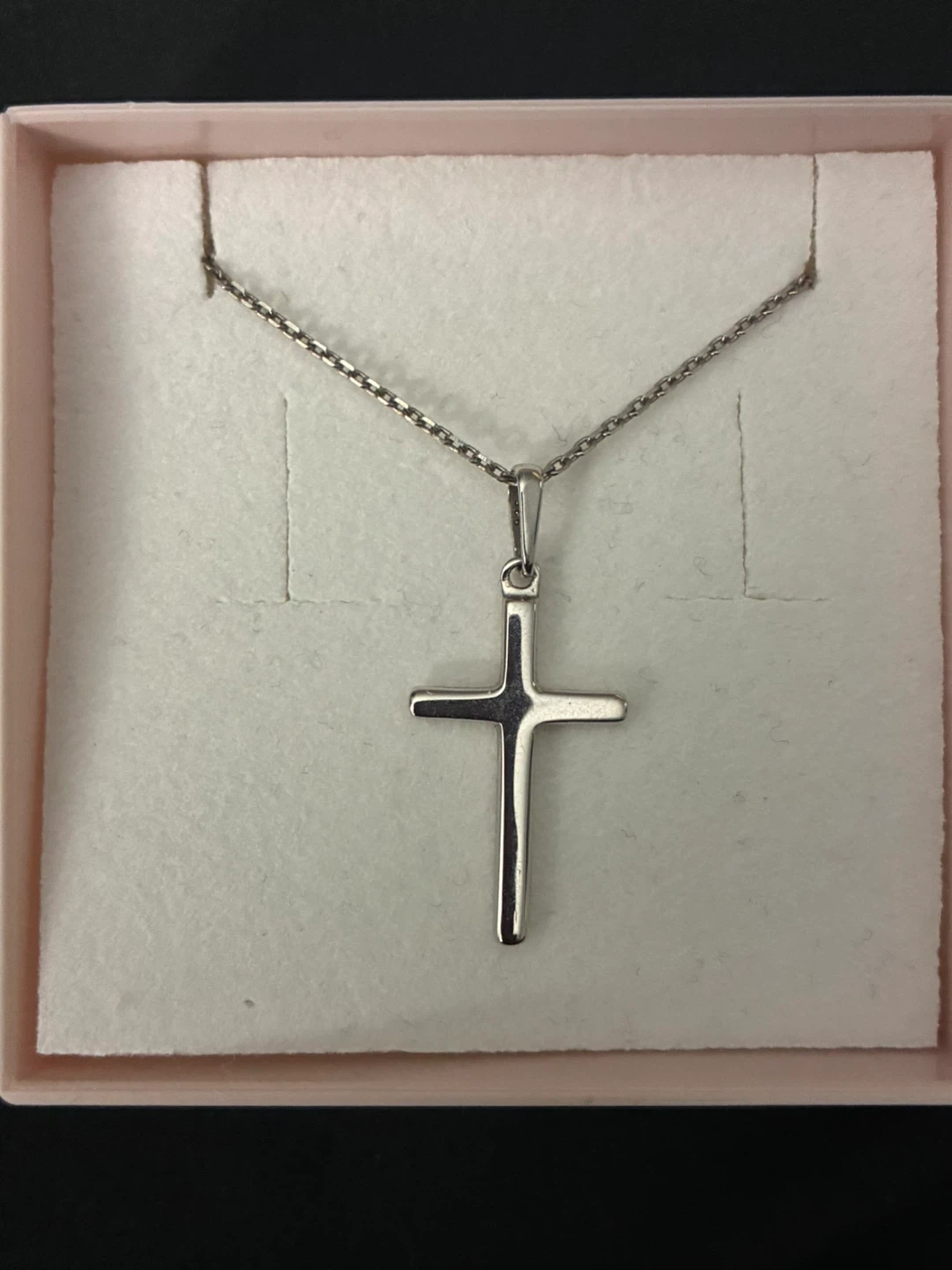 Sterling silver cross and chain - photo 2