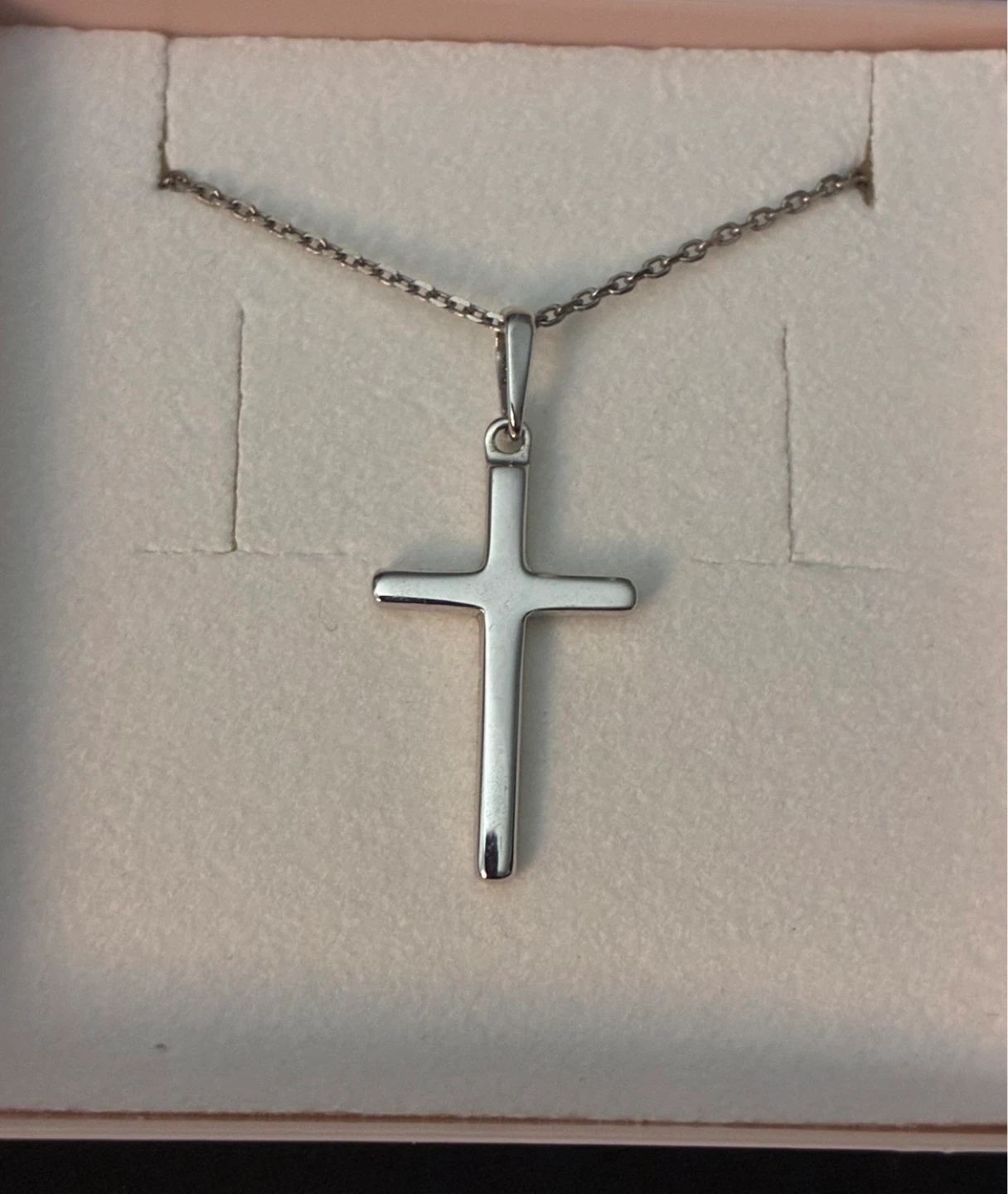 Sterling silver cross and chain