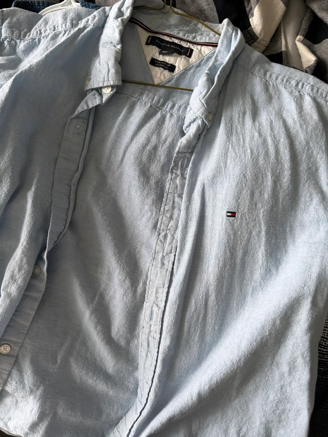 Tommy Hilfiger Short Sleeve Button-Up Shirt - Light Blue - photo 3