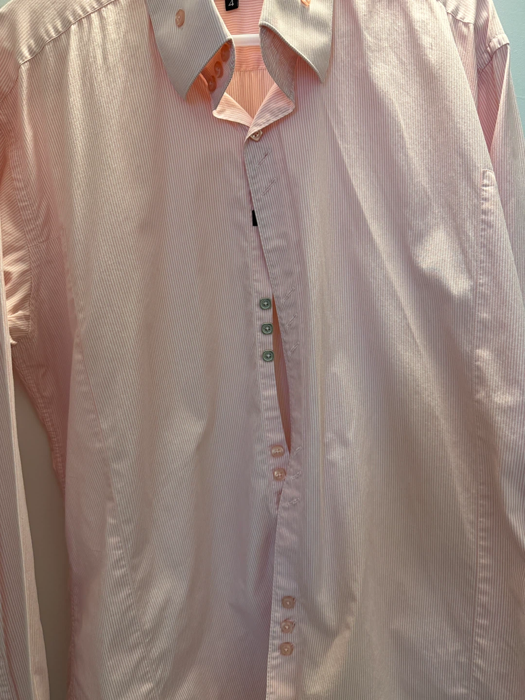 BOGOSSE Pink Striped Dress Shirt - photo 3