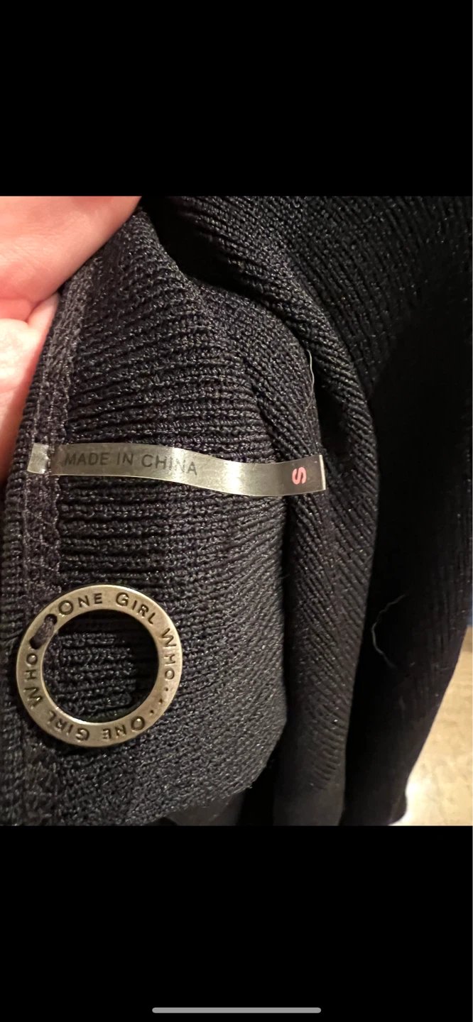 One Girl Who Black Zip-Up Cardigan Sweater - photo 2