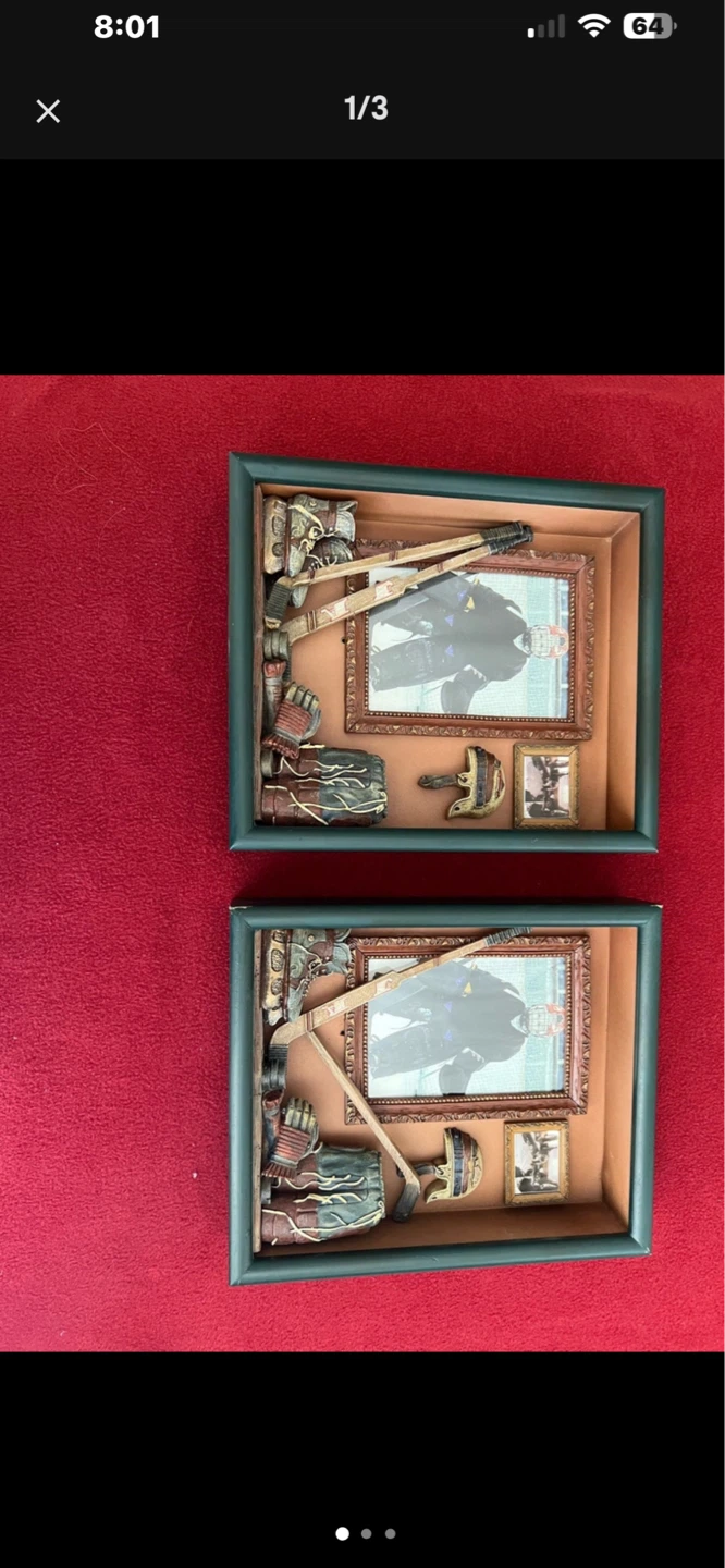Hockey Memorabilia Shadow Box Display (2-Pack)