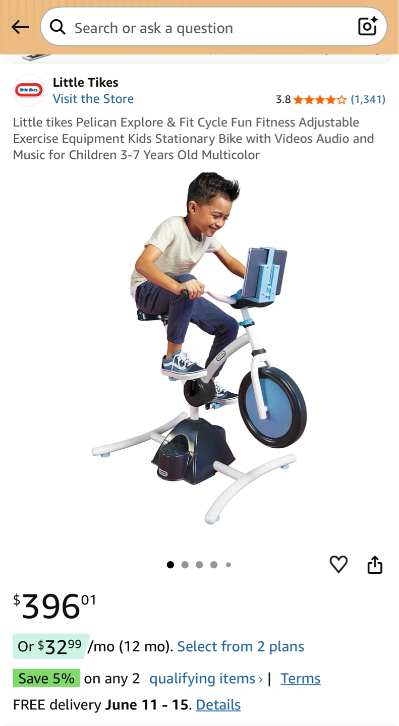 Little Tikes Pelican Explore & Fit Cycle Kids Stationary Bike - photo 5