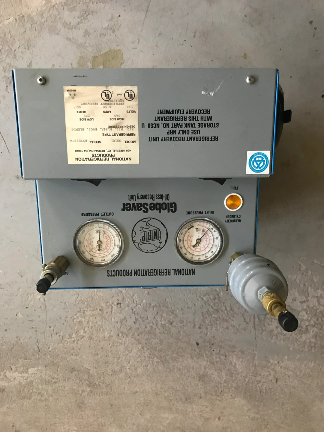GlobeSaver Refrigerant Recovery Unit - photo 5