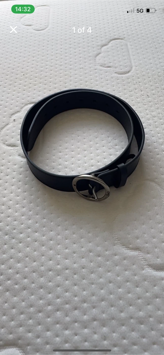 Levi's Black Belt with Silver Buckle