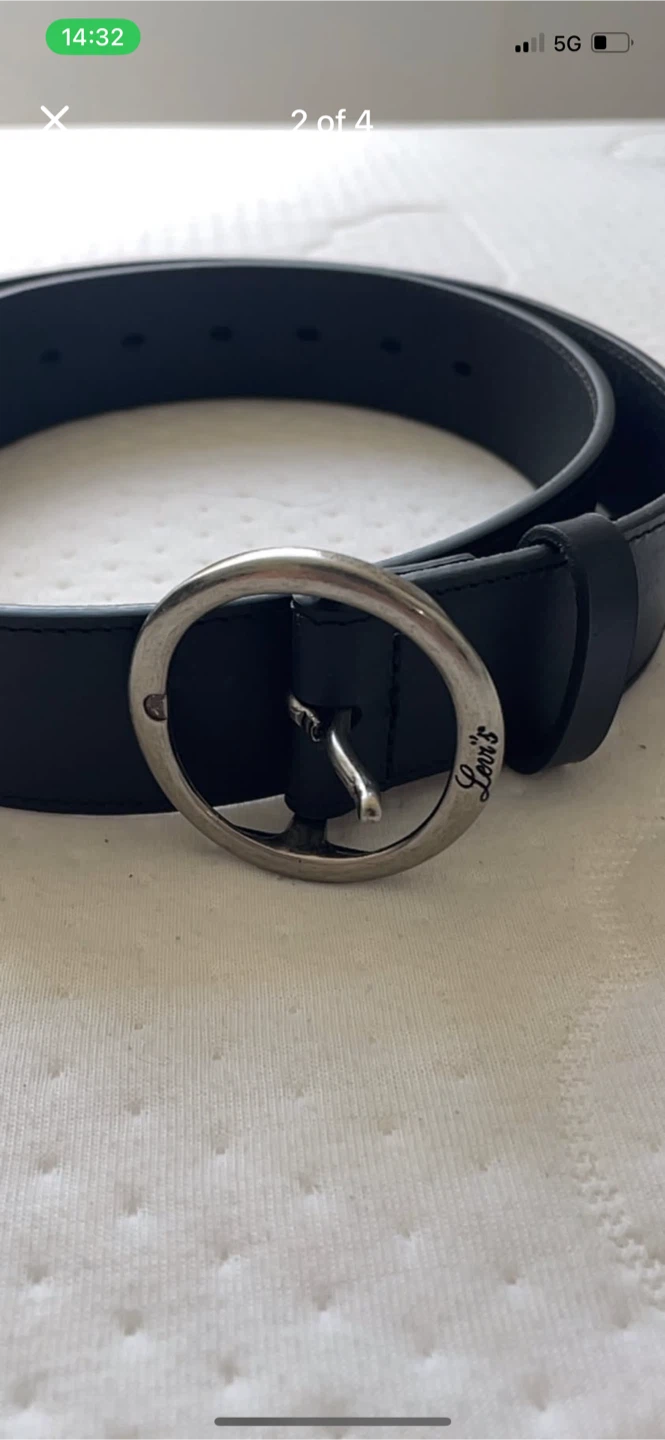 Levi's Black Belt with Silver Buckle - photo 2