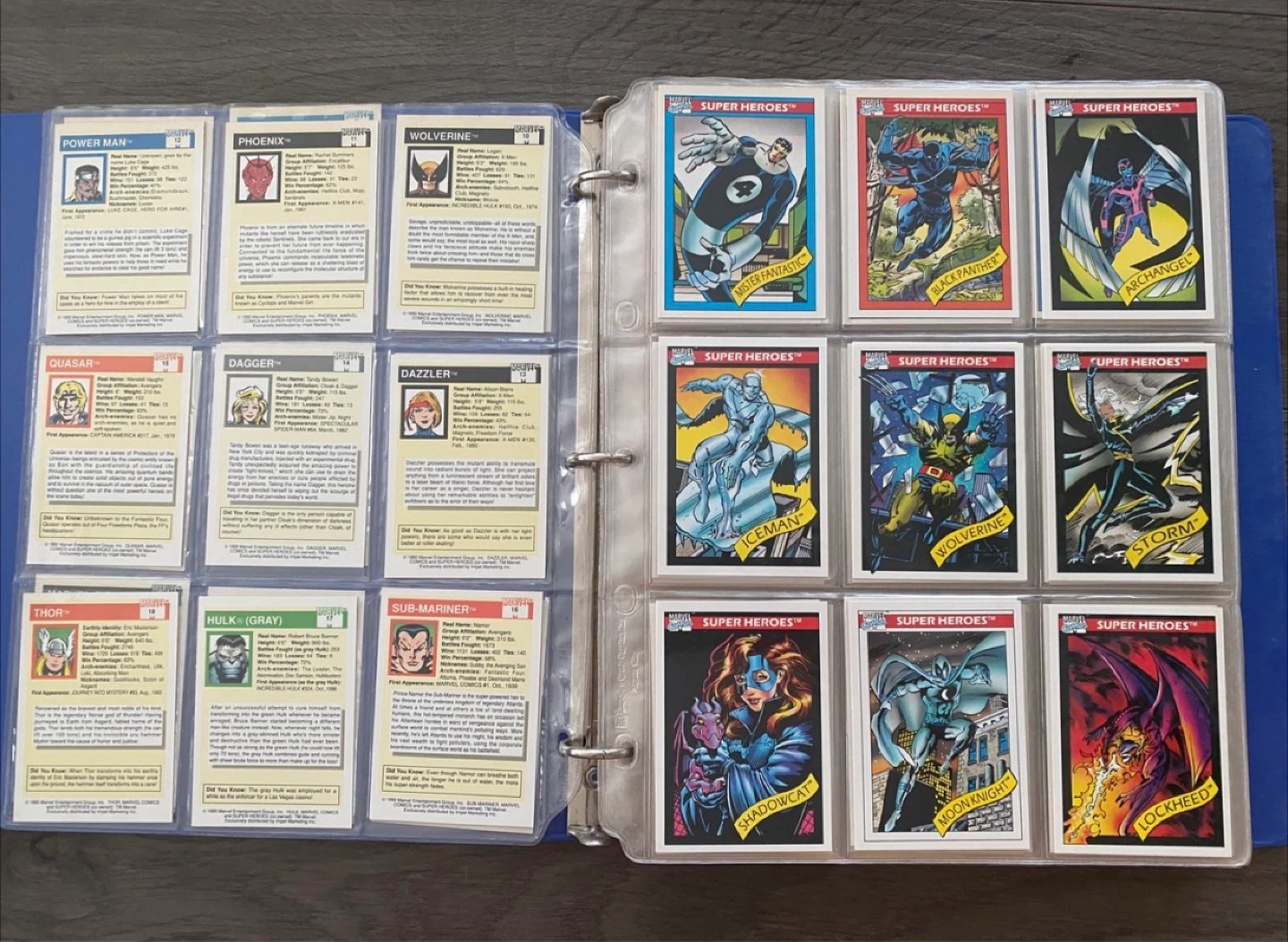 1990 Marvel Universe Comics Series 1 Trading Card Set 1-162 - photo 3