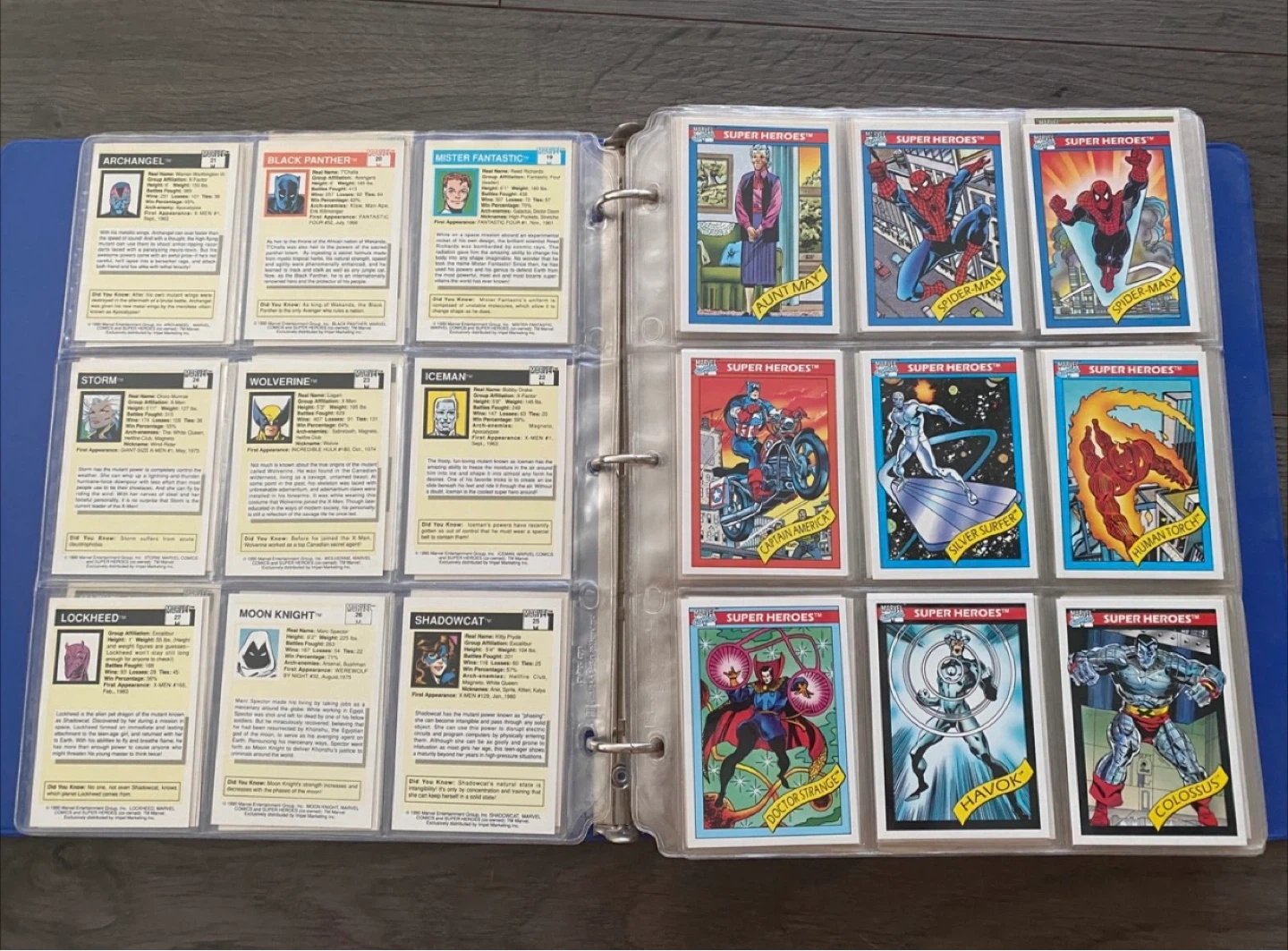 1990 Marvel Universe Comics Series 1 Trading Card Set 1-162 - photo 4