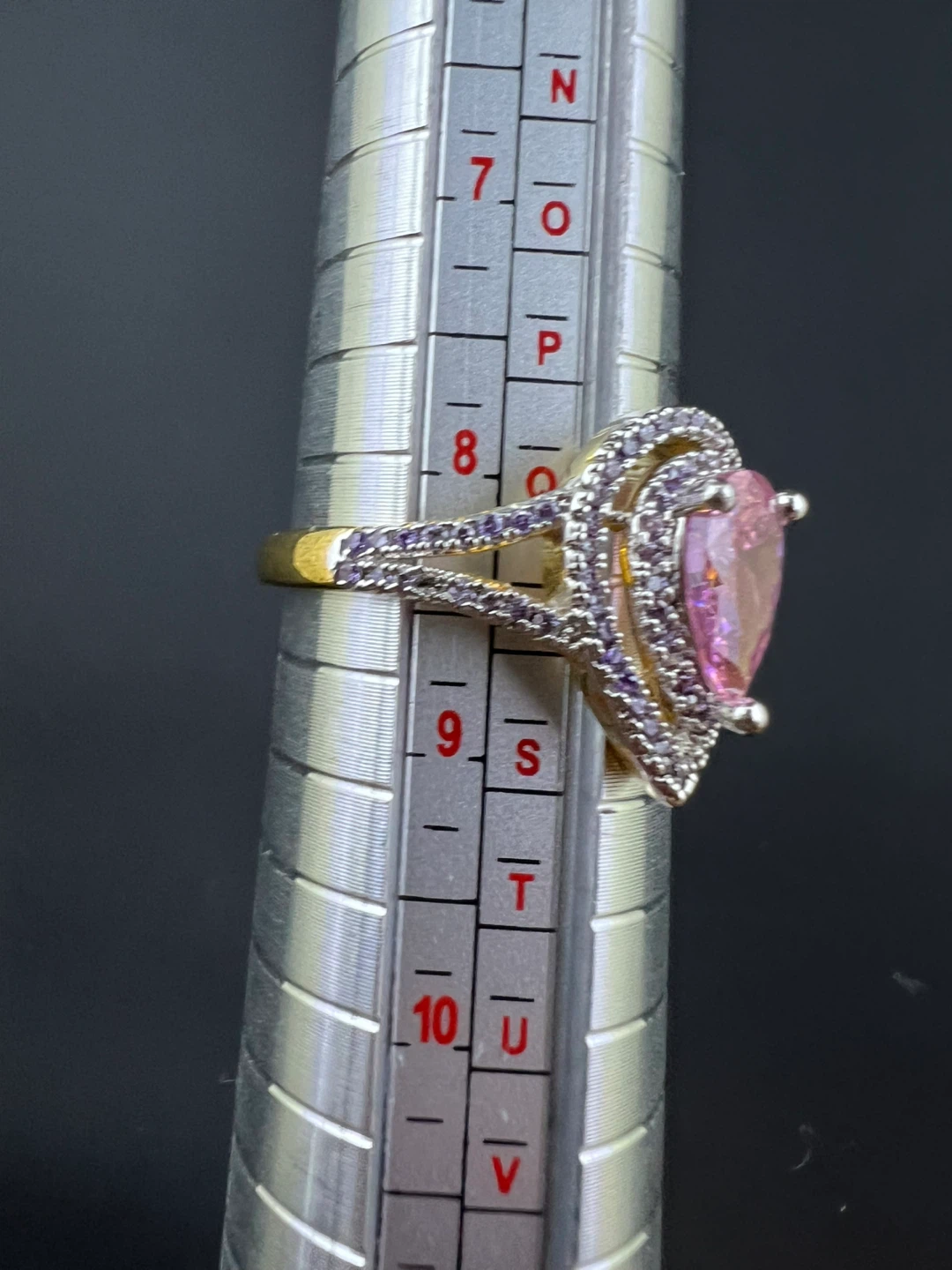 Gorgeous Pink Teardrop Statement Ring - photo 3
