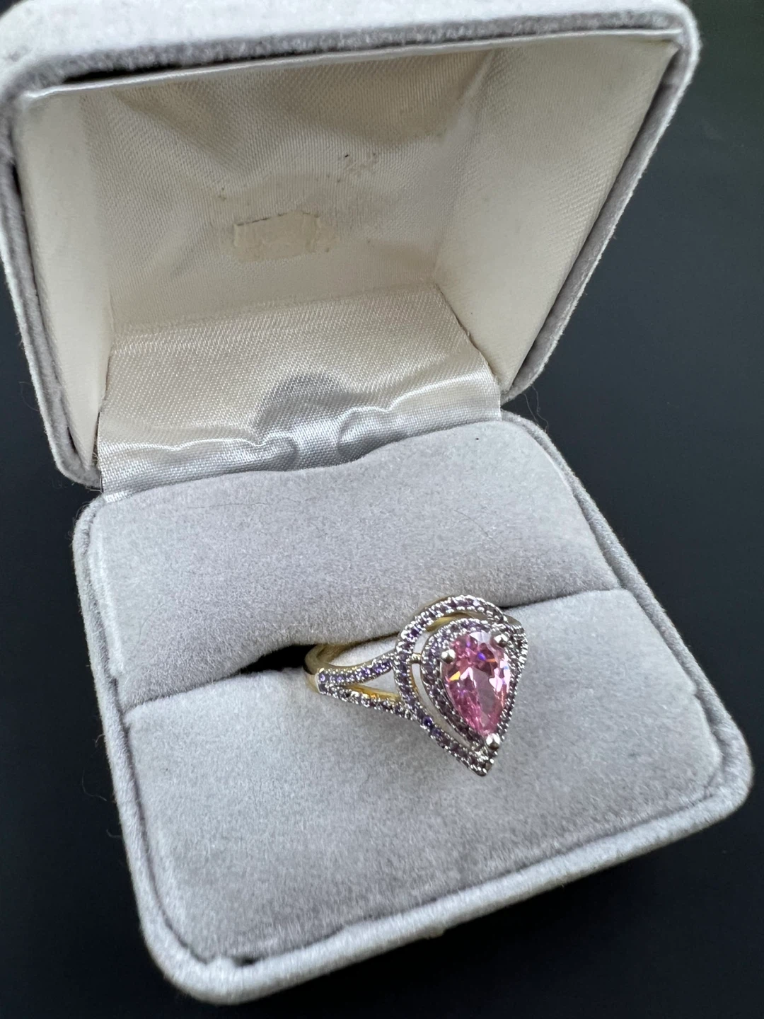 Gorgeous Pink Teardrop Statement Ring - photo 5