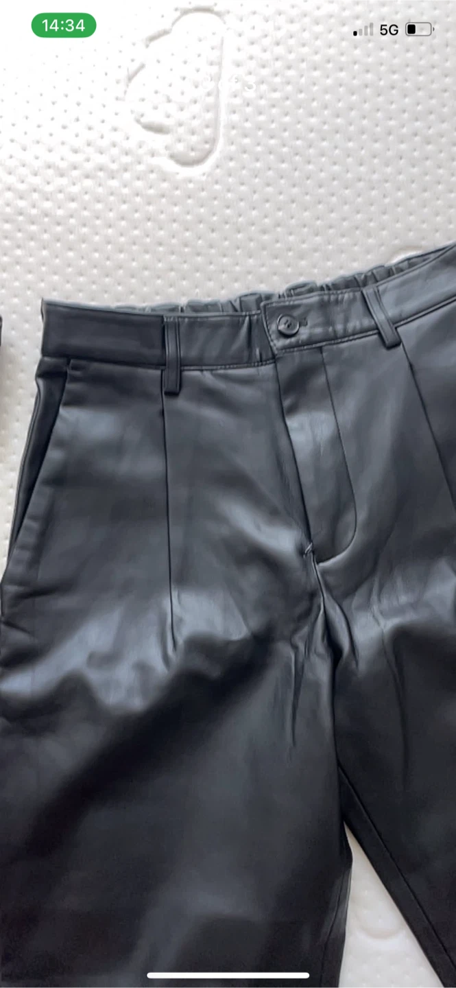 ZARA Faux Leather Pants Size S Black - photo 3