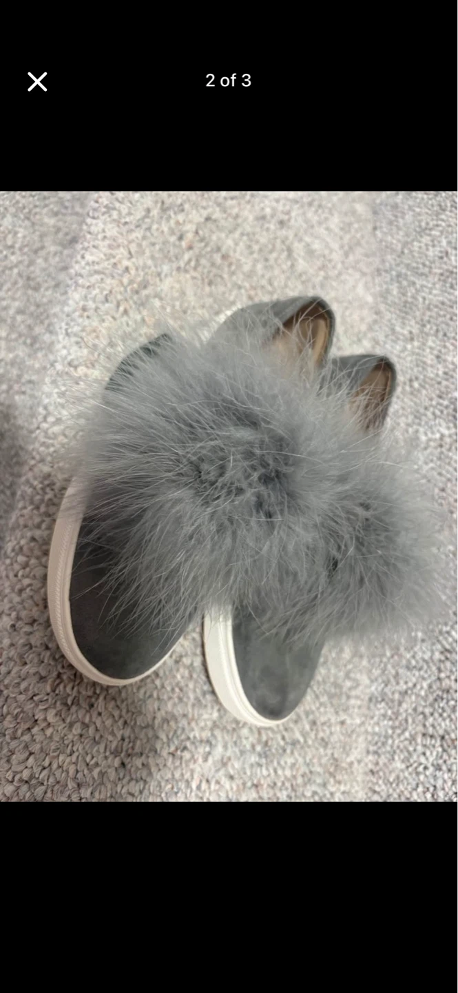 Steve Madden Grey Feather Accent Slip-On Sneakers - photo 3