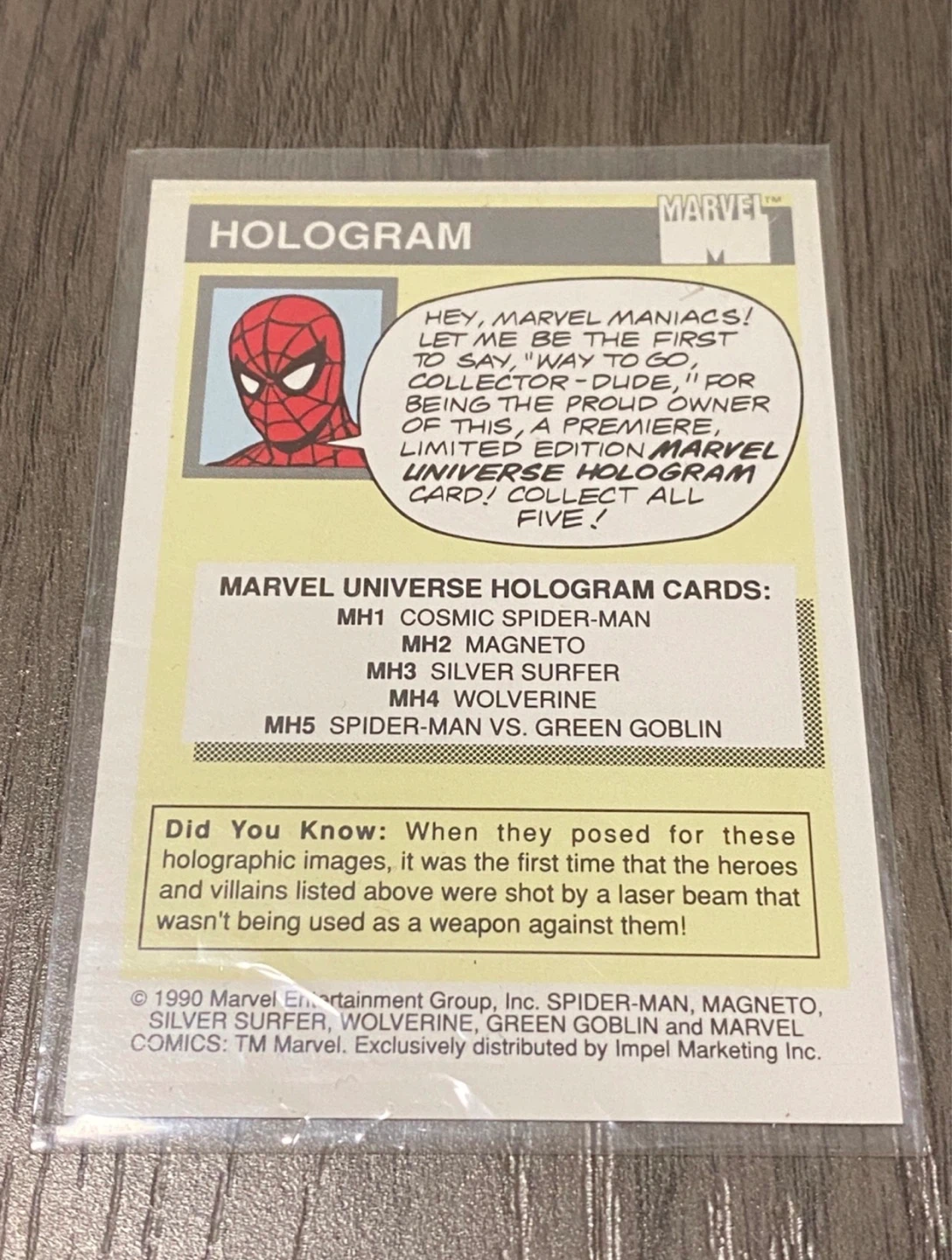Marvel Universe Hologram Card - Silver Surfer - photo 3