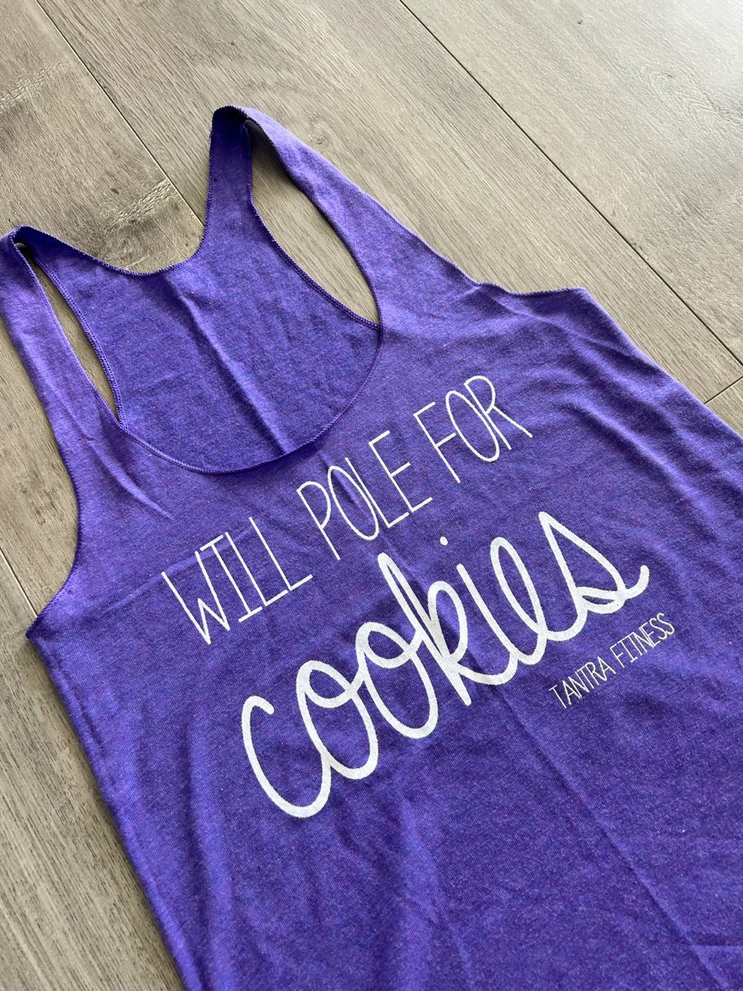 American Apparel Purple "Will Pole For Cookies" Tank Top - photo 2