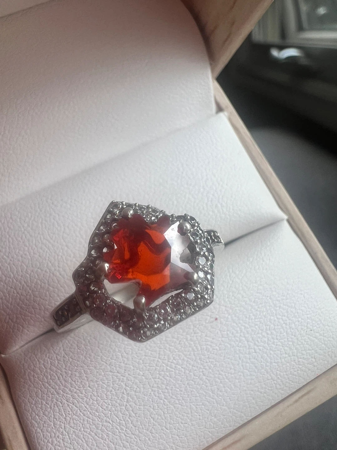 925 silver and Red garnet  Ring - photo 5