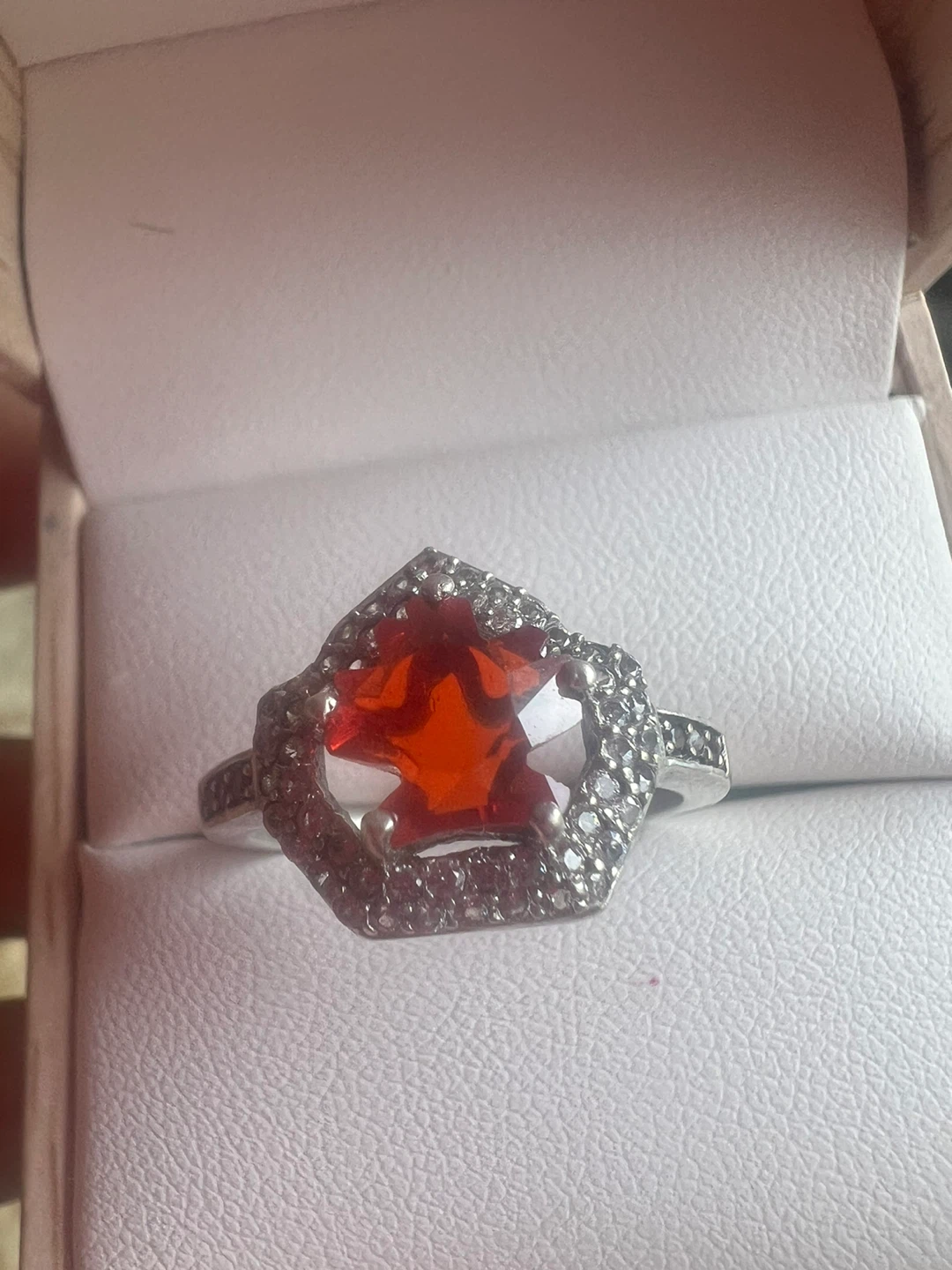 925 silver and Red garnet  Ring - photo 4