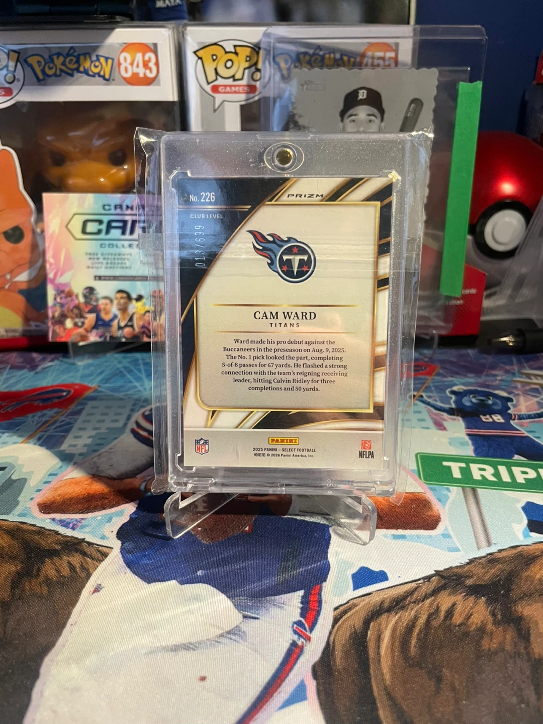 2025 Select Prizm /699 Cam Ward Rookie #226 Titans - photo 2