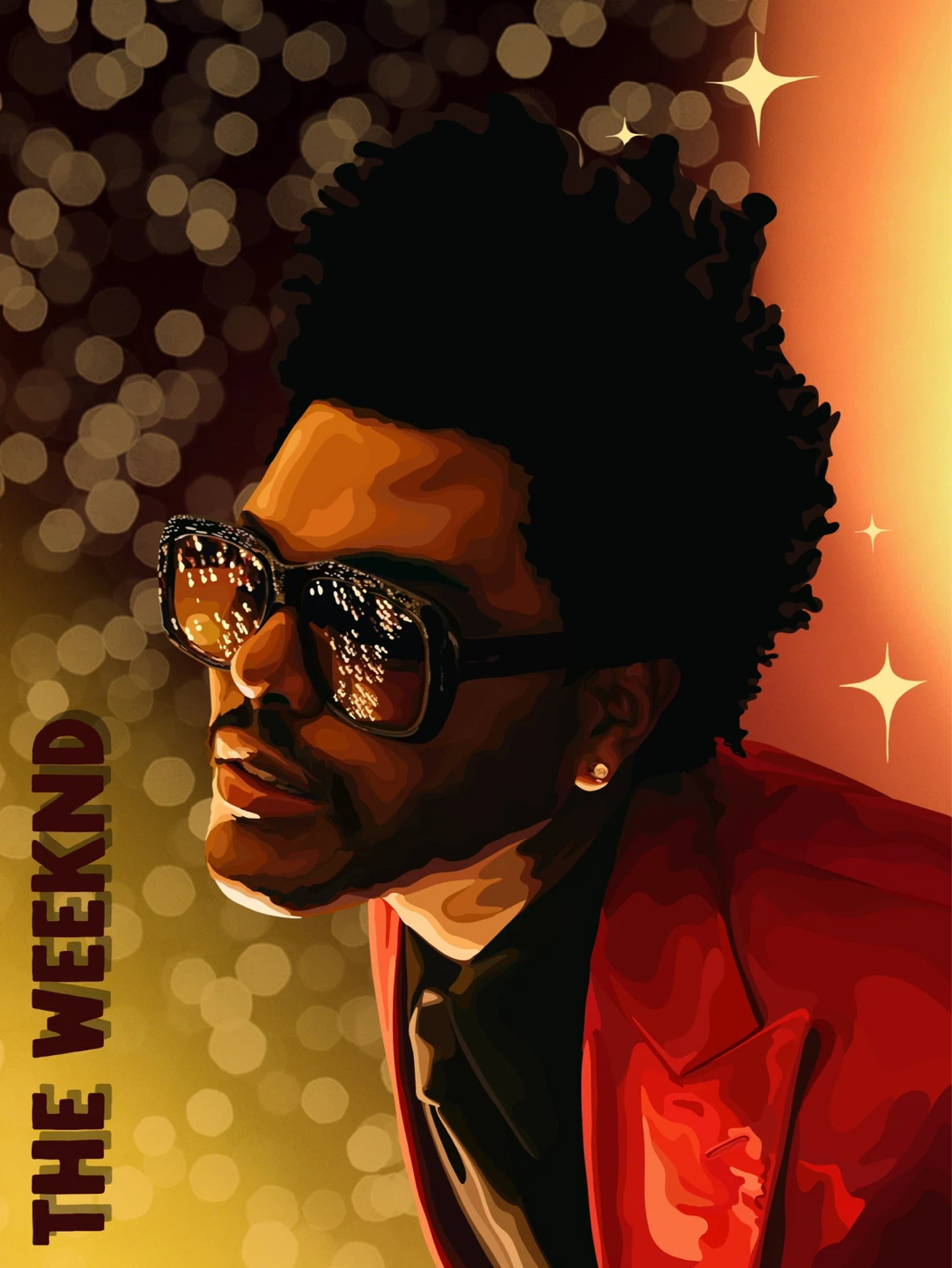 The Weeknd Red Blazer Portrait Print - photo 2
