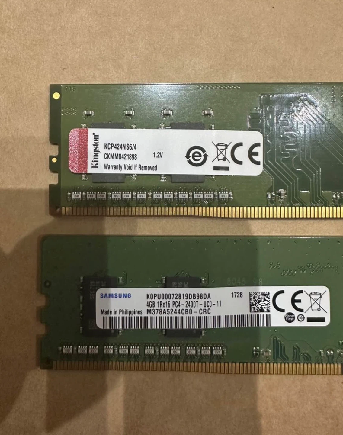 New Samsung 4GB Memory RAM +  Kingston 4GB RAM - Deskop - photo 2