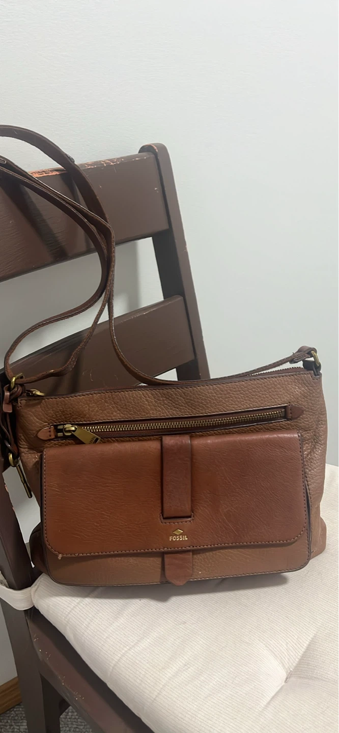 Fossil Brown Leather Shoulder Bag - photo 3