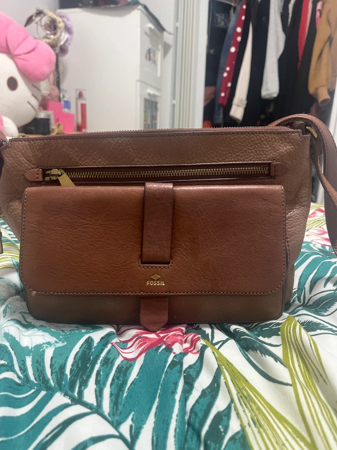 Fossil Brown Leather Shoulder Bag - photo 2