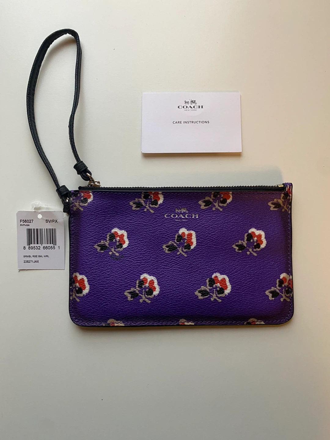 Coach Signature Floral Print Wristlet