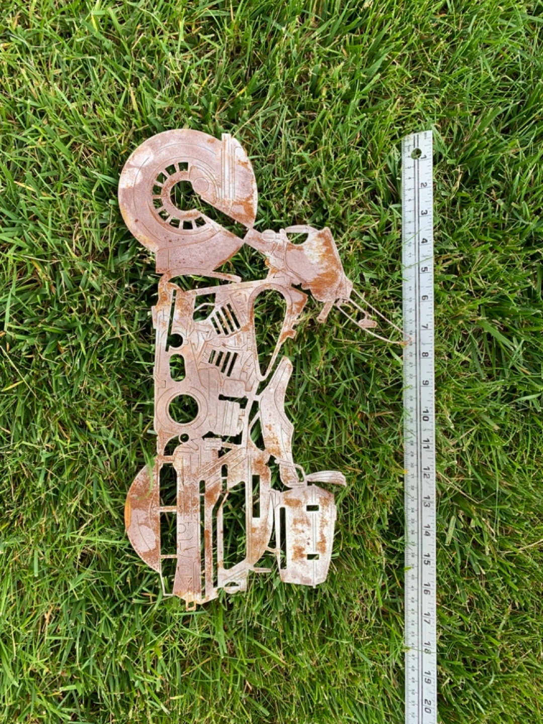 Metal Motorcycle Art Sculpture - photo 2