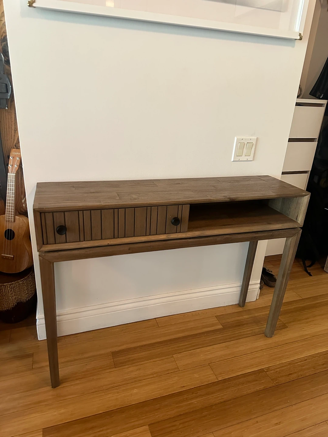 MODERN CONTEMPORARY WOOD ENTRY HALL WAY CONSOLE TABLE - photo 5