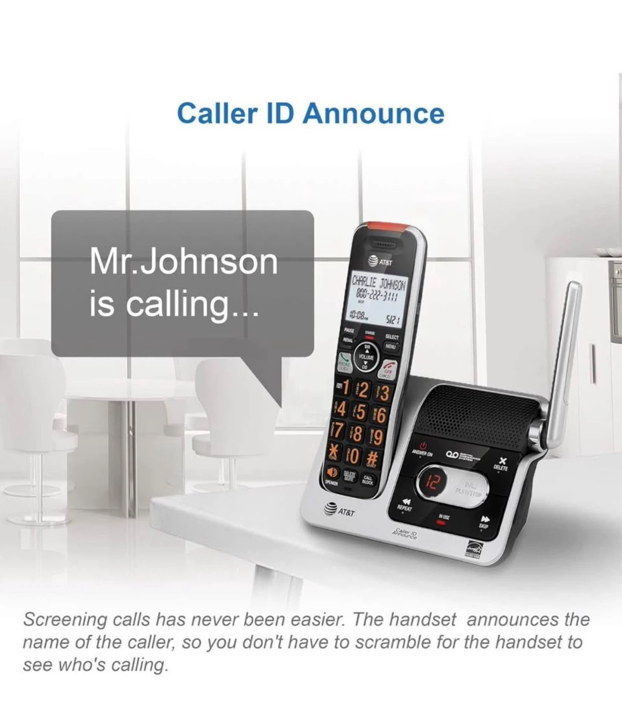 New AT&T 2-Handset Cordless Phone with Answering System - photo 3