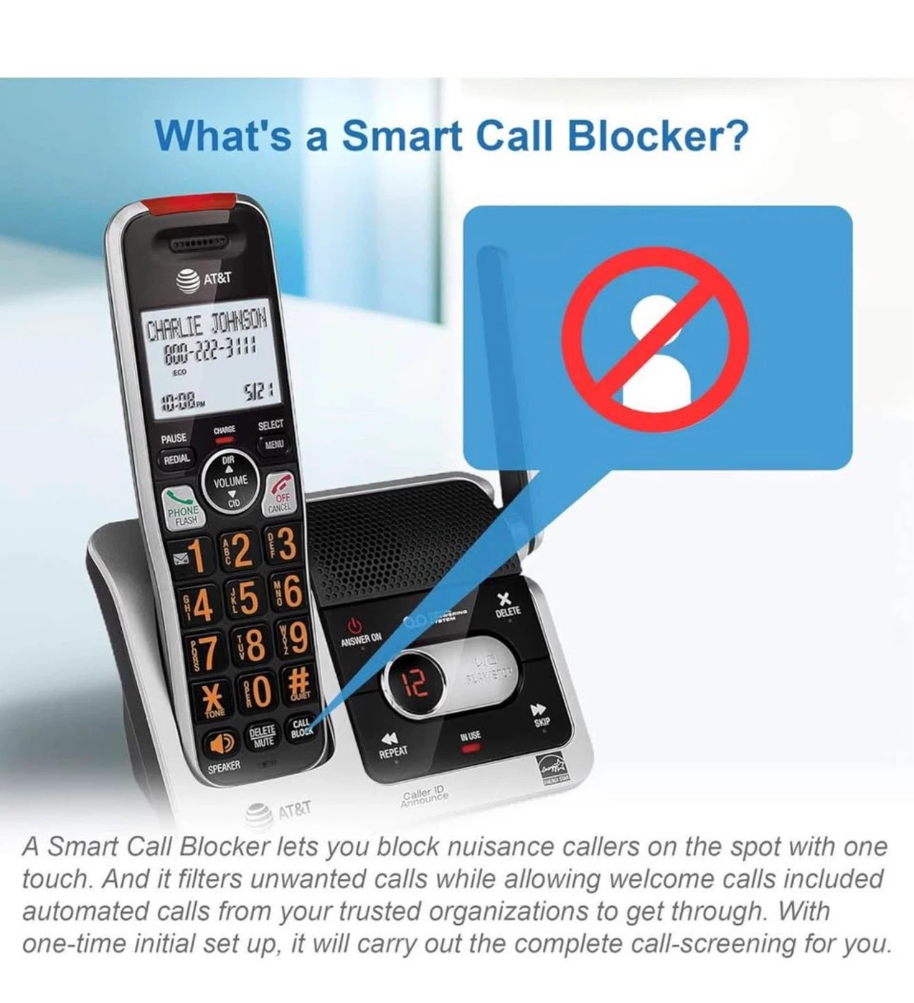 New AT&T 2-Handset Cordless Phone with Answering System - photo 4