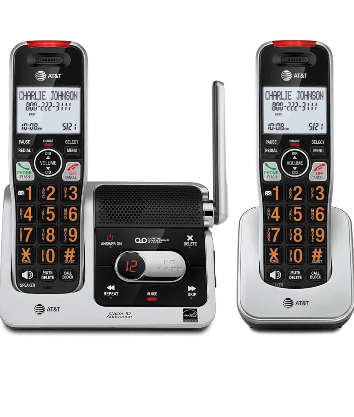 New AT&T 2-Handset Cordless Phone with Answering System