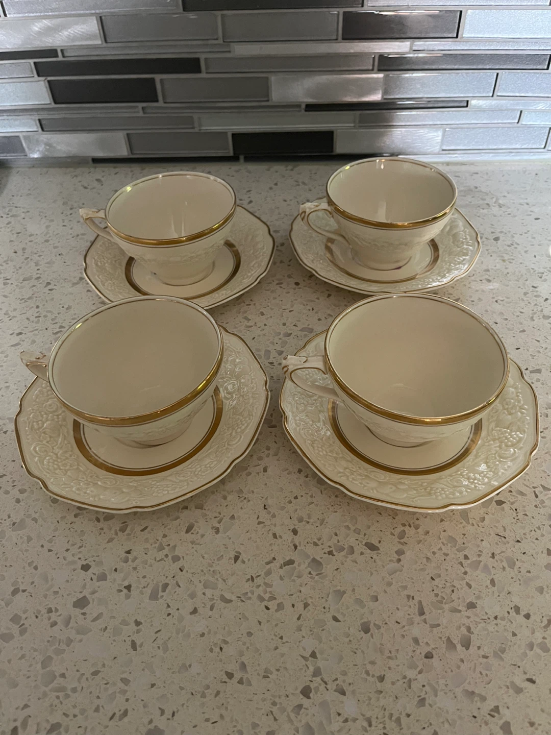 Crown Ducal Florentine tea cup & saucer ($10 each)